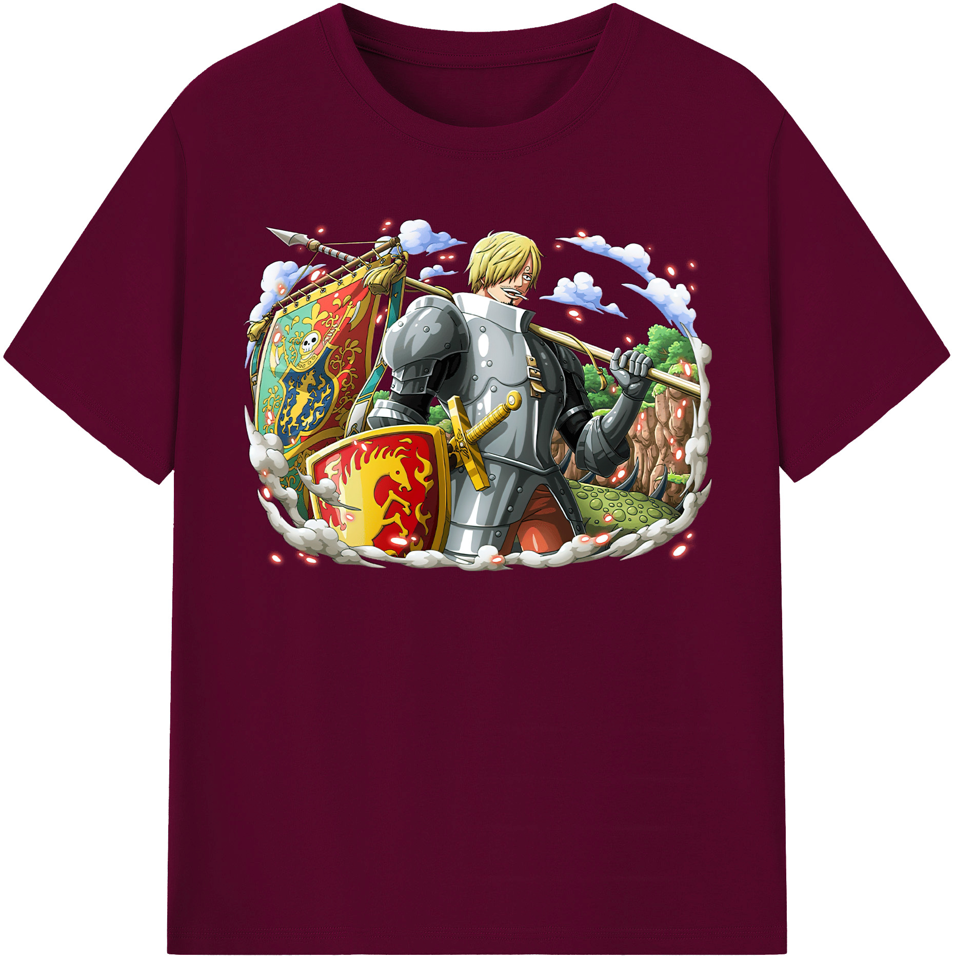 （画像用） ワンピース サンジ ONE PIECE Sanji レディースカジュアルプリントTシャツ（綿100％）